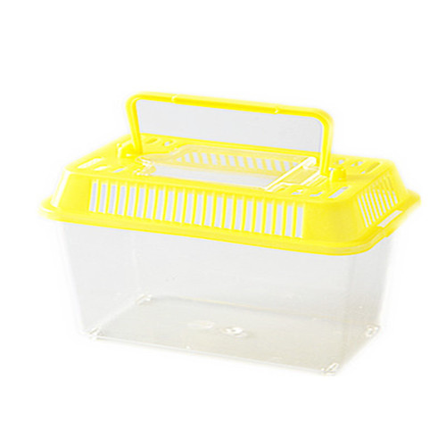 Transparent plastic hamster transport box, turtle tank pet cage, carry-on transparent hamster cage