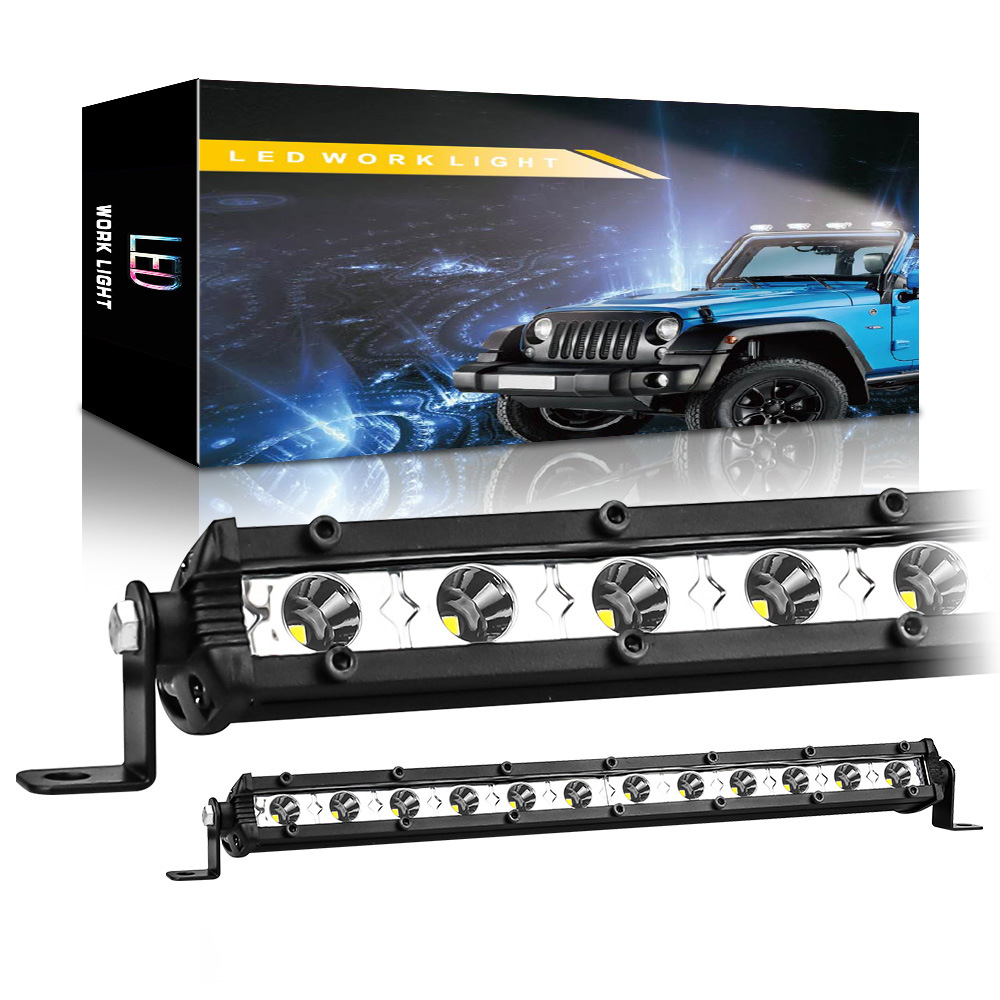 DXZ ultrathin Single row Strip lamp 12LED 36W automobile LED Work Lights Dome light off-road vehicles Modified fog lights