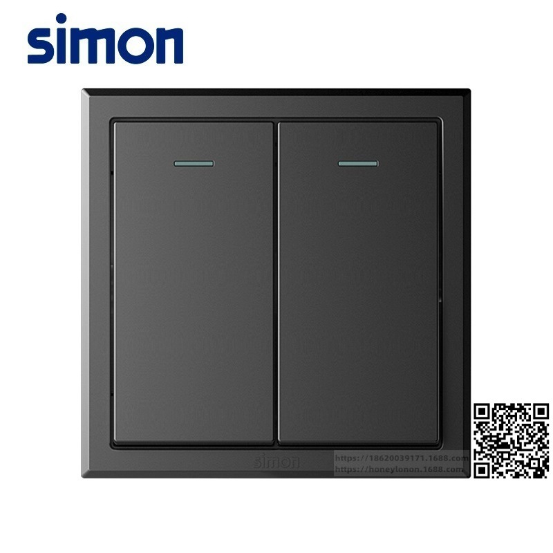 西蒙 simon E3系列 二位双控换向开关带指示（荧光灰）301046Y-61