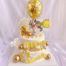 新款宝宝周岁生日蛋糕装饰插牌百天周岁派对插件私房烘焙生日装扮