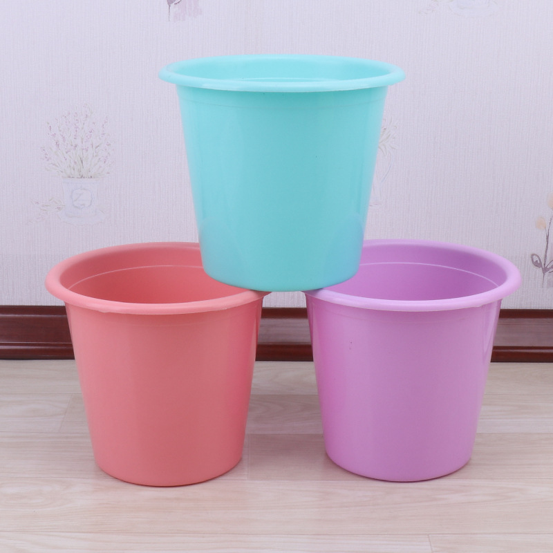 厂家现货礼品赠品垃圾桶 印刷定制logo塑料桶 耐摔家用纸篓