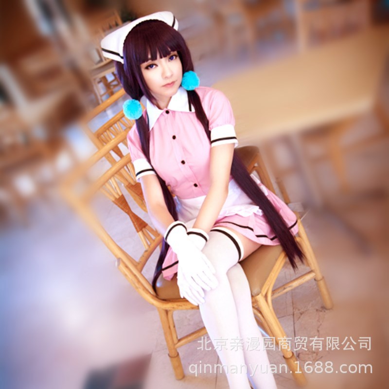 调教咖啡厅樱之宫莓香cos服女仆快餐酒吧工作服cosplay服装粉女裙