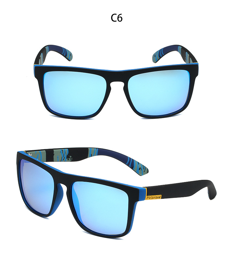 PC Polarized, UV400 Protection Lens Material Square Glasses Style Outdoor Occasion Simple Style Sports Geometric PC Polarized UV400 Protection Square Full Frame Men's Sunglasses