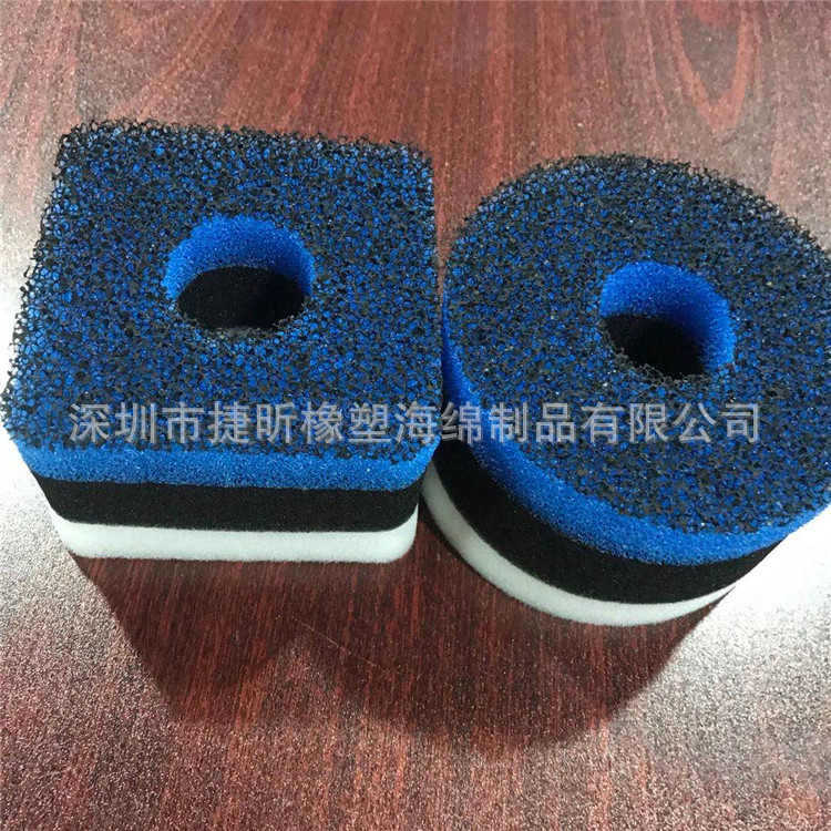 池塘泥沙过滤网 鱼缸清洁过滤海绵 圆形制氧空心水妖精海 绵过滤