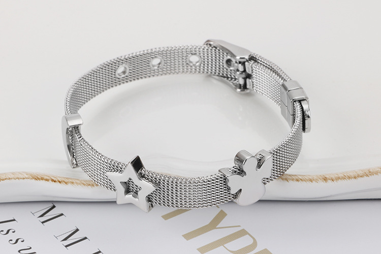 304 Stainless Steel Chain Material Anniversary, Business, Travel Occasion PVD Coated 18K Gold Plated Star Titanium Steel Fashion Waterproof Non Tarnish 304 Stainless Steel Bracelets
