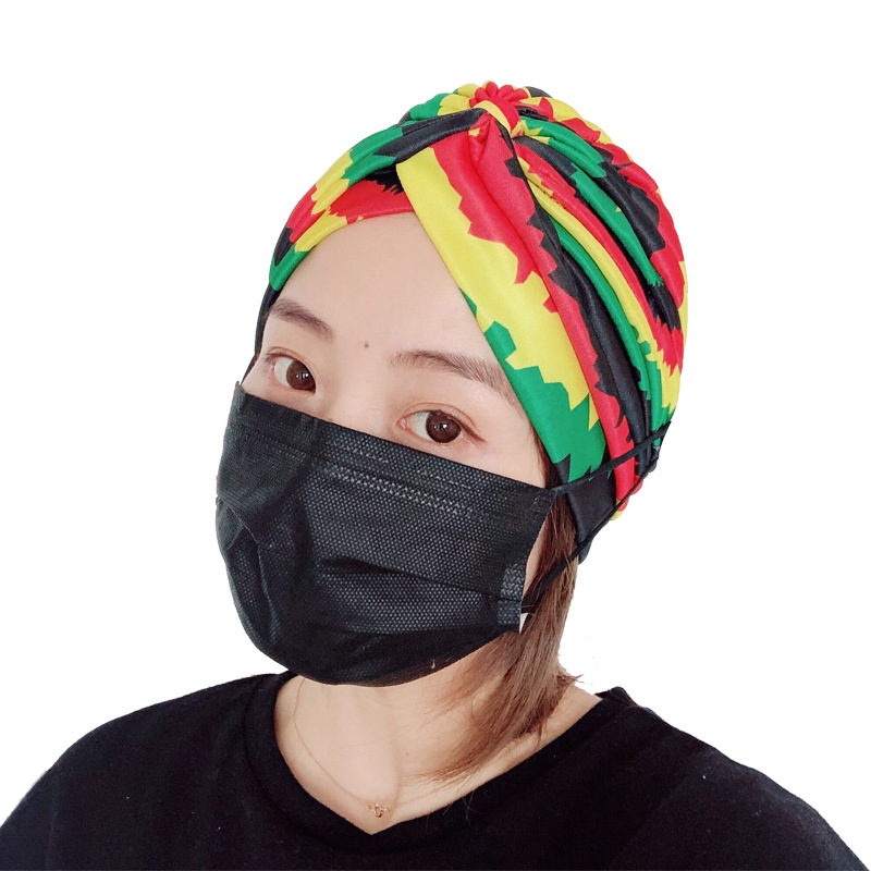 The New Fashion Colorful Stripe Fabric Headband Button Anti-le Hairband Wholesale display picture 11