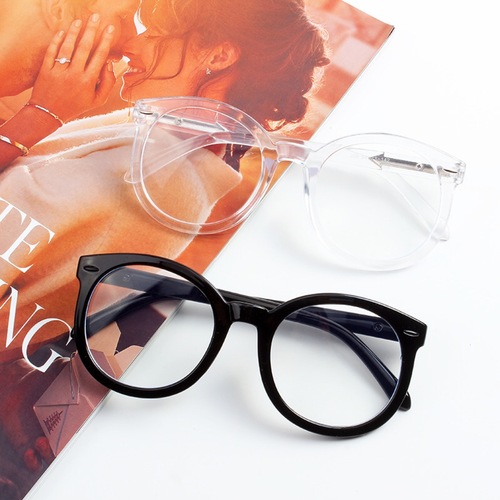 Xiaohongshu ins no-makeup face-shaping Internet celebrity Xiao Fugui's same style black frame anti-blue light glasses arrow myopia glasses