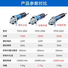 东成角磨机家用多功能小型东城手沙轮砂轮磨光手磨电动工具切割机