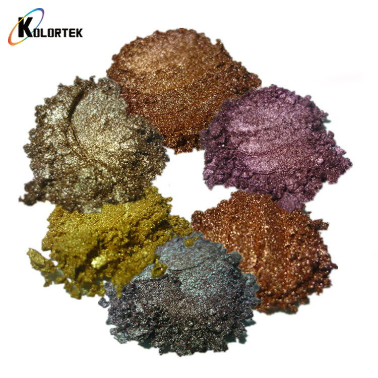厂家地板涂料油墨皮革用 彩色珠光云母粉mica powders铜金粉