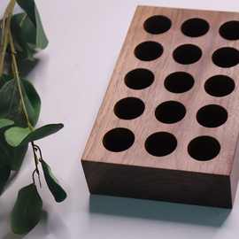 实木精油 香水置物架 简约桌面整理盒木质收纳盒 