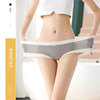 Middle-waisted High elastic Magic power Large No trace Underwear soft ventilation Silk cotton Antibacterial lady Triangle pants mm