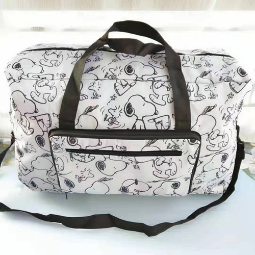 Portable portable folding luggage bag waterproof t Rilakkuma Snoopy cartoon large capacity travel storage bag