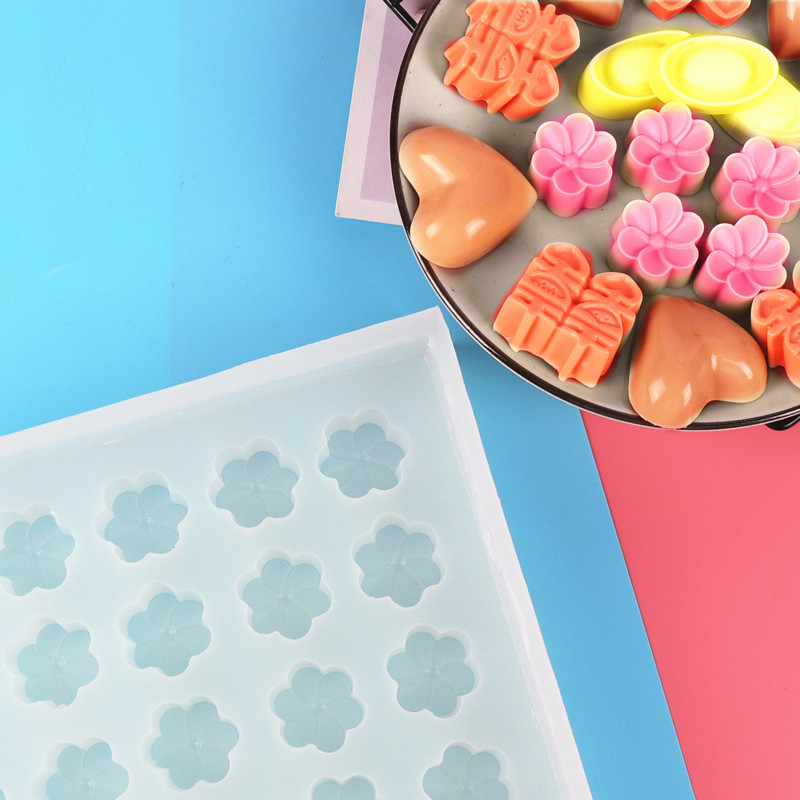 Molde de cubo de hielo de silicona amor flor bar cóctel fabricante de hielo molde de silicona caramelo fondant molde