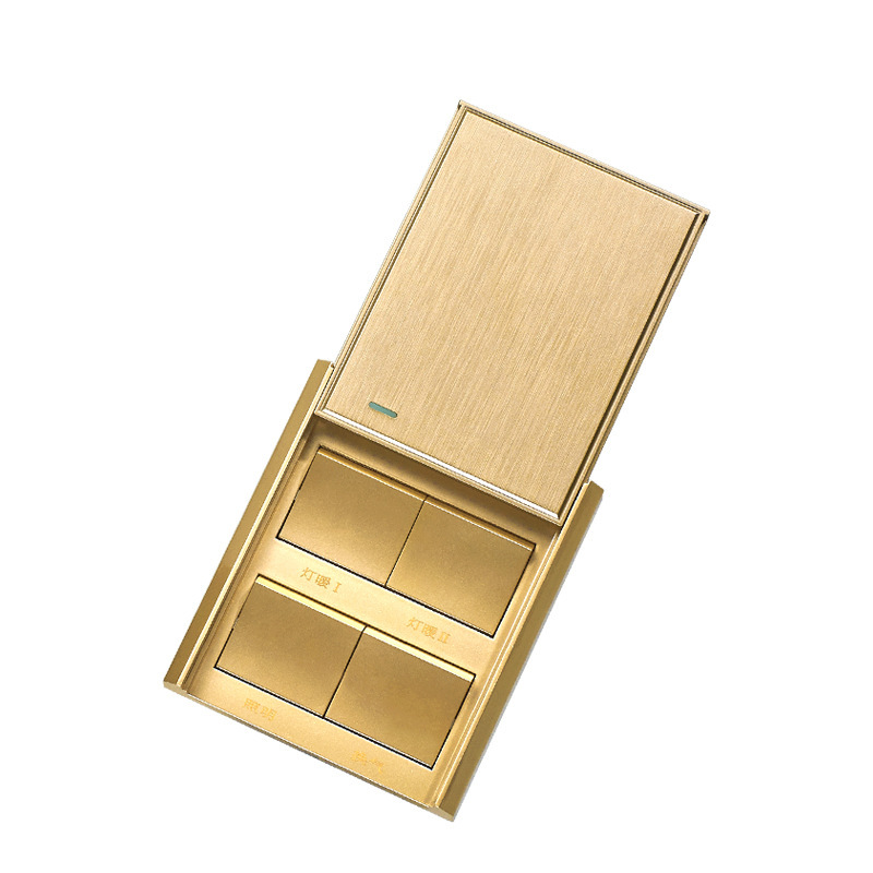 Slide-up gold four-open