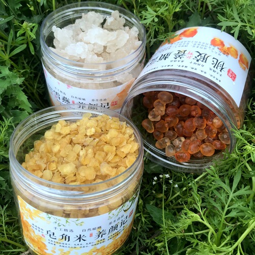 Source production direct wholesale peach gelatin canned bagged boxed peach gelatin, snow yam and soapnut 100-500 grams combination packaging