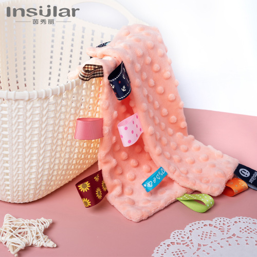 Insular baby beanie label soothing towel newborn beanie handkerchief soothing handkerchief cross-border