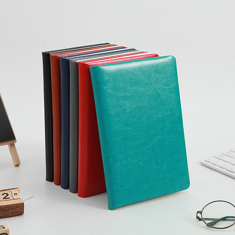 (2개) 맞춤형 PU 하드 카피 A5 비즈니스 노트북 사무용품 모조 가죽 일기 메모장 인쇄 가능한 기업 로고