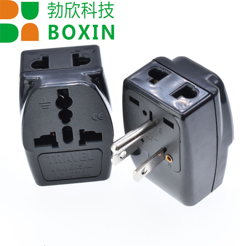 美标转换插头 一转二 旅游插头全铜环保AC电源WDS-5