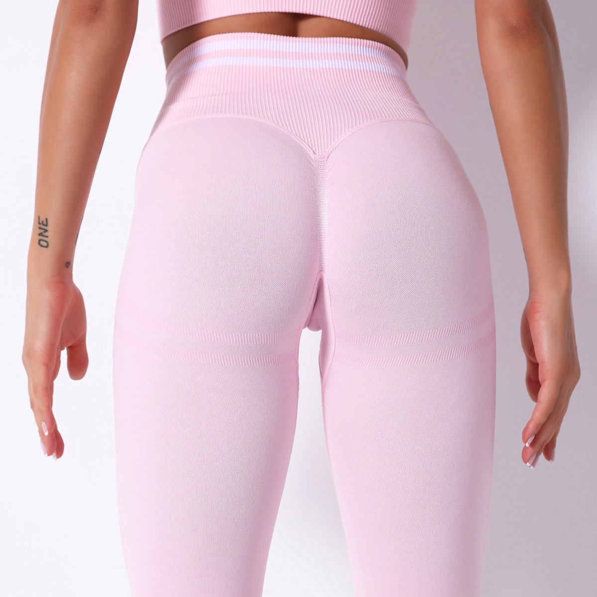 Hip-Lifting High-Waisted Elastic Tight-Fitting Bodybuilding Sports Pants NSNS10725