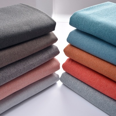 厂家直销沙发布料 加厚特种纱混纺面料 纯色沙发套 软包工程批发