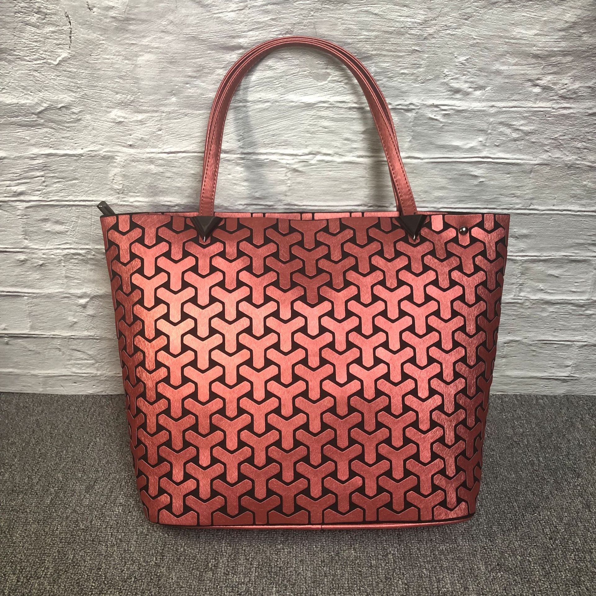 Women's Silk Bucket Bag Geometric Shoulder Handbag For Women_voghion.com