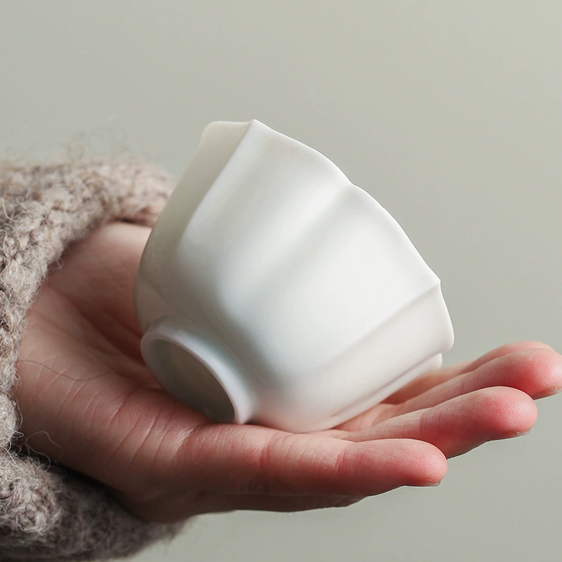暮苍斋 Lard Oil Aries Lipmine Aoi Kwai Cup Flower -shaped Cup Kung Fu Tea Self -Master Cup Pin Cup Single Cup Large Cup