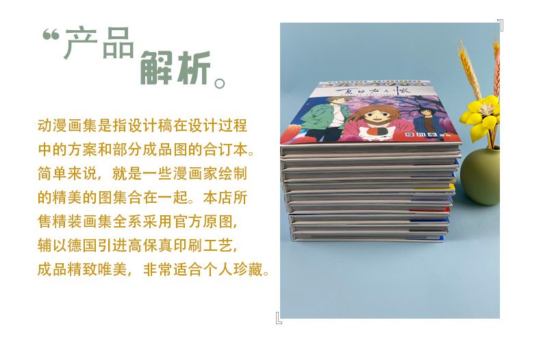 动漫画集批发 间谍过家家原神鬼灭之刃文豪野犬无限滑板精装画册详情14