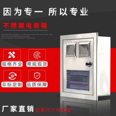 廠家批發定制不鏽鋼電表箱配電箱PZ40家用電表空開箱斷路器箱2戶