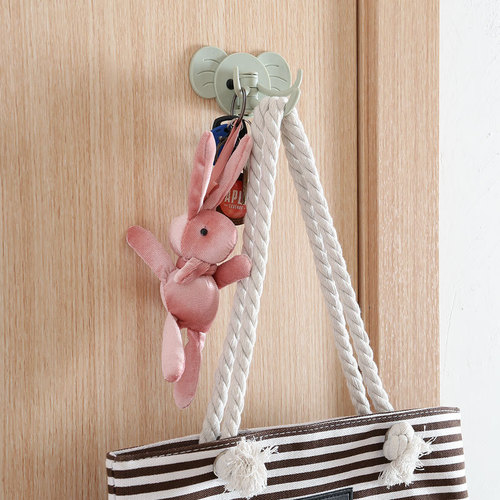 Patented kitchen bathroom elephant hook nail-free adhesive hook swivel hook