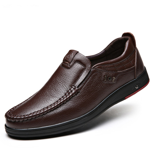 Soft leather men's shoes, men's business formal leather shoes, men's fashion breathable shoes, British slip-ons, casual shoes