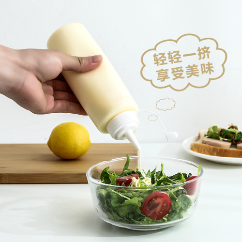Plastic sauce bottle squeeze bottle oil bottle squeeze sauce pot squeeze sauce bottle jam ketchup salad sauce squeeze bottle condiment bottle