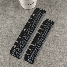 黑色 6孔A5/A6通用活页笔记本书签尺 透明PVC磨砂隔页板 量大价惠