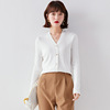 Loose V-neck knitted cardigan fashion solid color Korean sweater coat