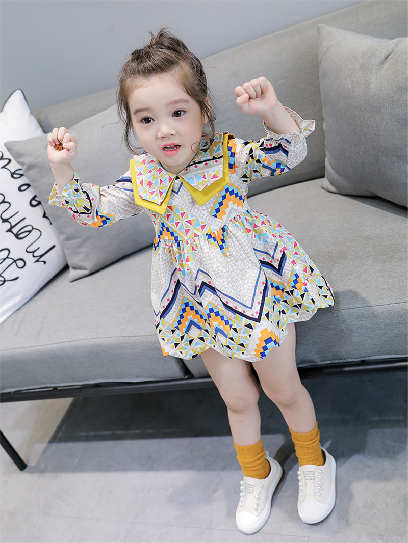 Ethnic Doll Collar Floral Dress