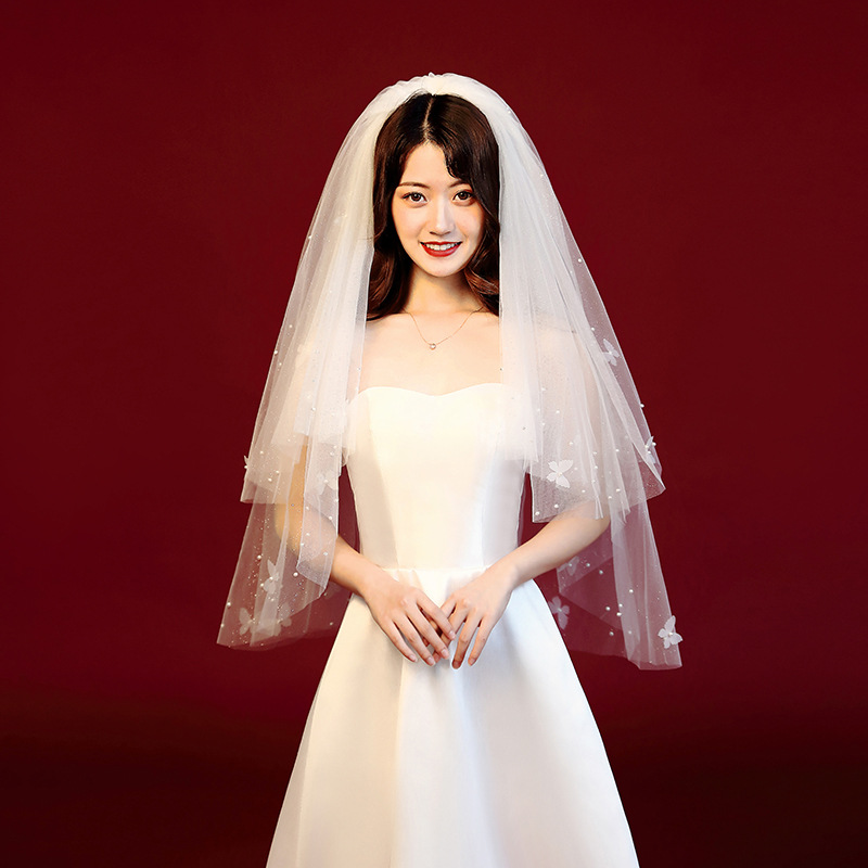 Korean bride's veil pearl
