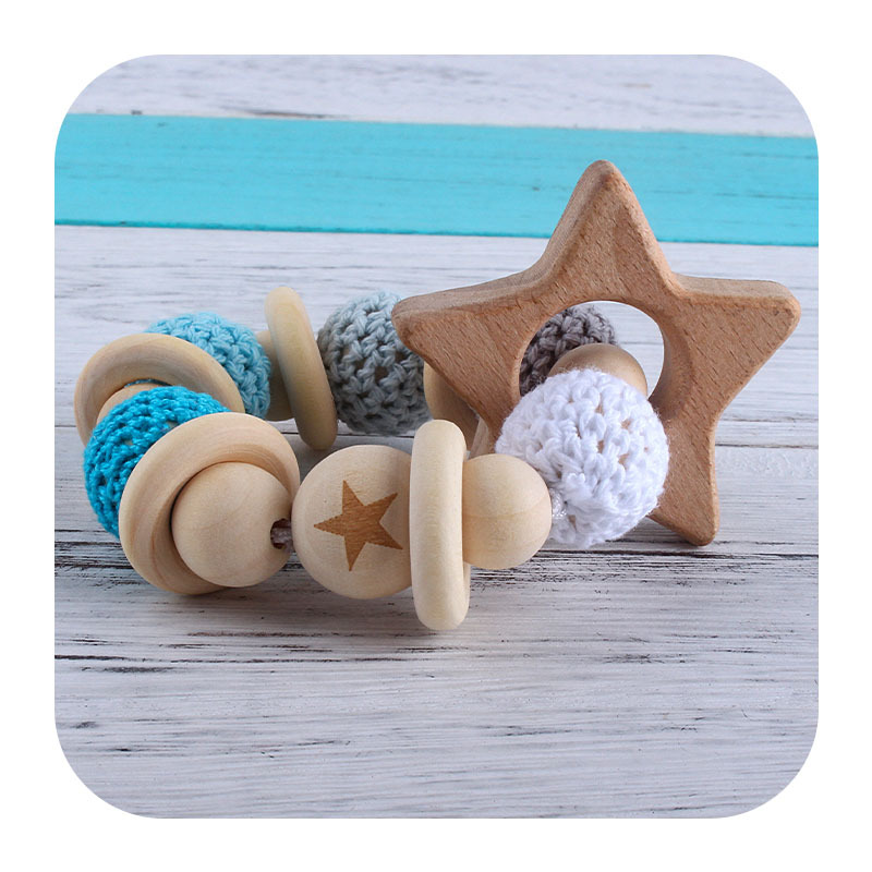 Bebé DIY creativo de la historieta juguete animal mordedor pulsera nuevo búho silicona mordedor palo