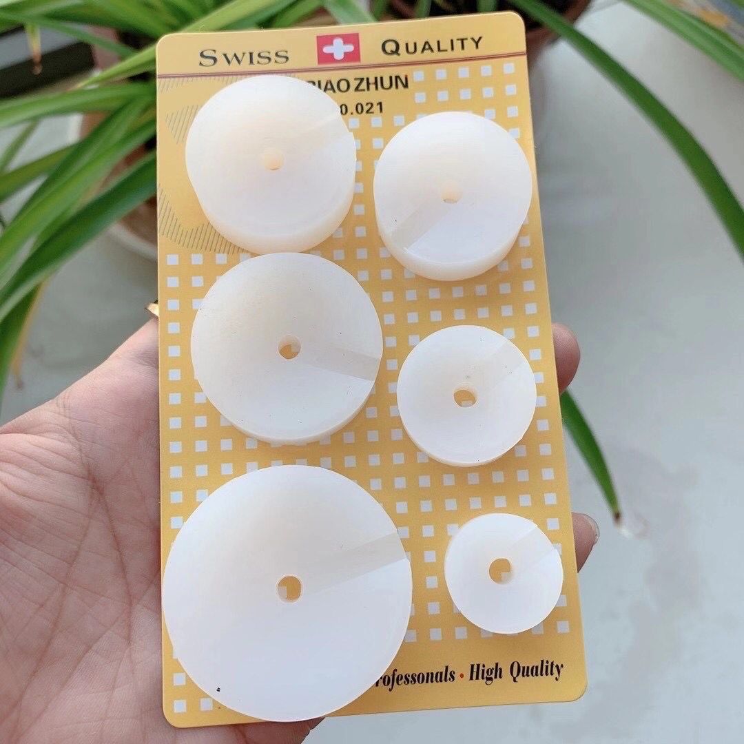 修表工具 6个装橡胶机芯垫  六个圈白色机芯垫 软垫 手表维修工具