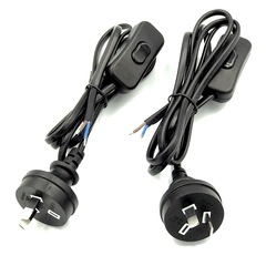 SAA Australian Standard Two-prong Plug with 303 Control Button Switch, RCM Australian Regulations Australia Desk Lamp Power Cord