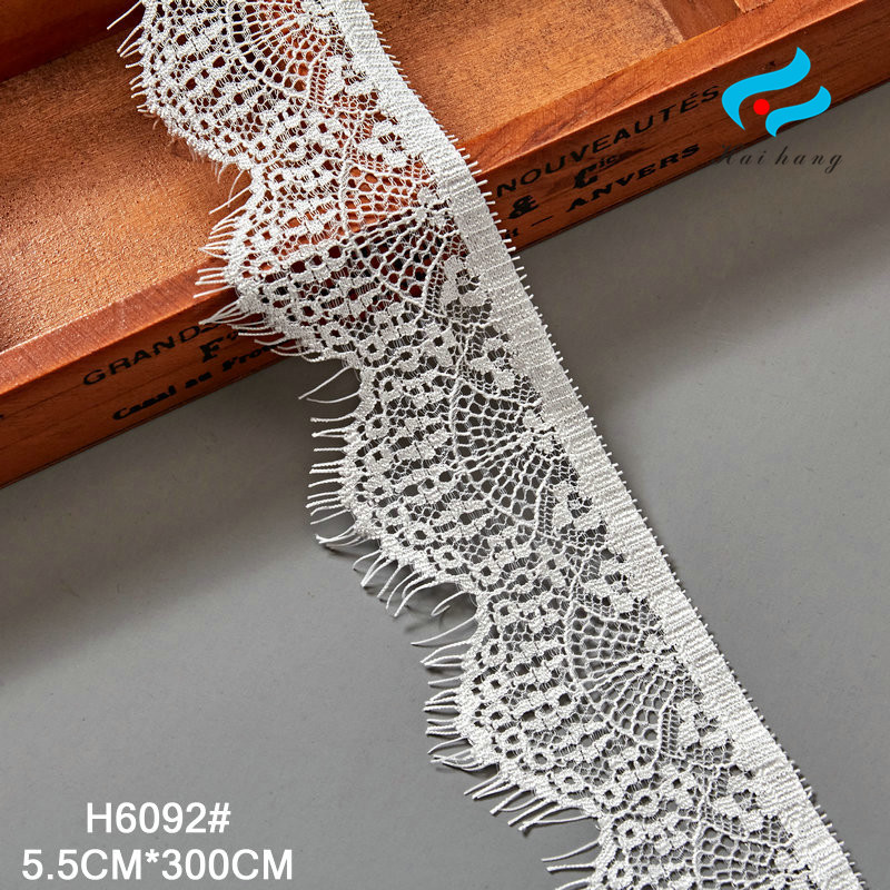 现货袖口眼睫毛蕾丝花边 5.5CM宽缩小版睫毛花边 工艺品蕾丝配件