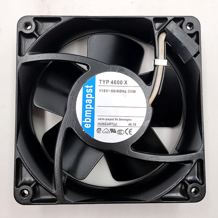 ebmpapst TYP 4600X 115V 20W 12038 12厘米全金属耐高温机柜风扇