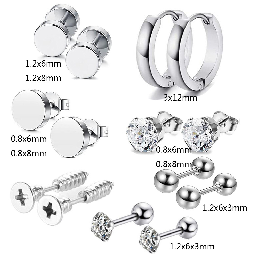 Pointed titanium steel lip stud product view