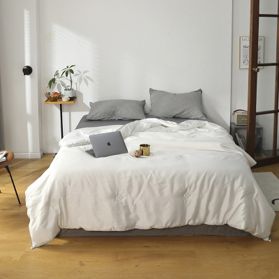 真絲被面桑蠶絲長絲可水洗雙人夏涼桑蠶絲空凋被春秋被冬被