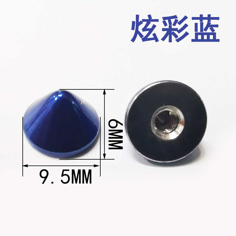 Azul lsT9506-dark * clavo afilado (cobre) + tornillo (Hierro)