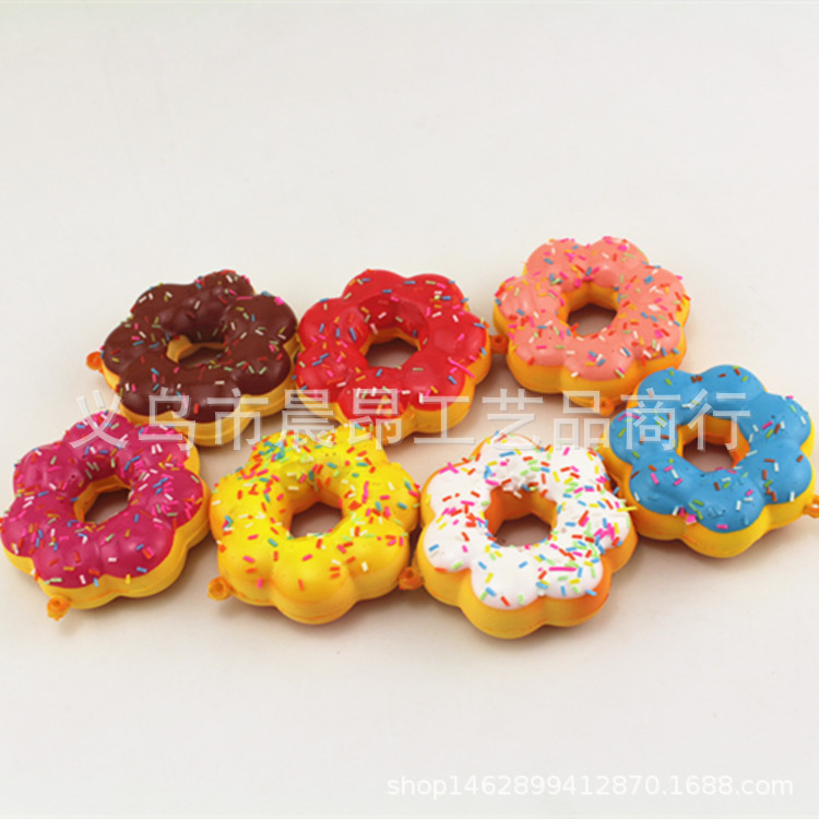 仿真七环甜甜圈模型 摄影道具仿真蛋糕面包模型展示 幼儿启蒙教具