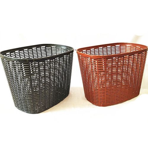 Wholesale bicycle baskets, retro bicycle baskets, rain-proof and rust-proof front plastic baskets, deepened student baskets, bicycle accessories