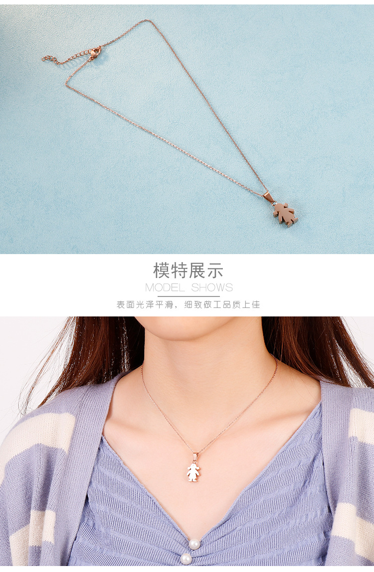 Women'S Gender PVD Coated 18K Gold Plated Animal Titanium Steel Waterproof Non Tarnish Necklace