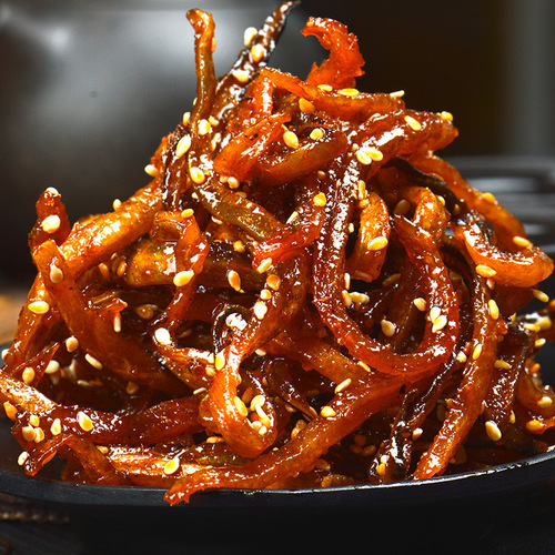 Spicy sesame honey sauce shredded eel canned casual ready-to-eat seafood office snacks wholesale dropshipping