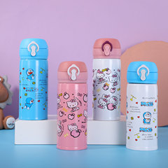 Stainless steel pop-up lid thermos cup, double-layer vacuum car gift cup wholesale, creative cute water cup wholesale