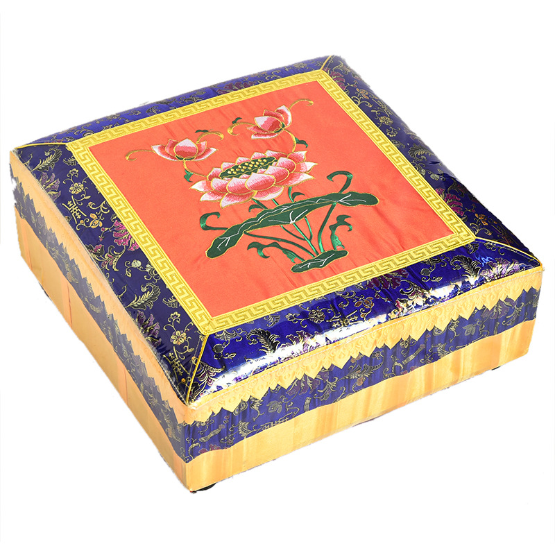 义乌尘缘佛具直销寺院使用 通气麻布面料 椰棕打坐垫 跪禅垫 拜垫|ms