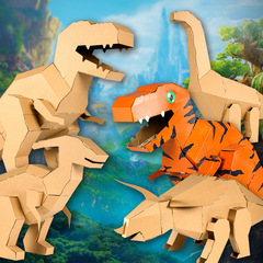 The same large dinosaur cardboard box paper handmade DIY model creative birthday gift for children